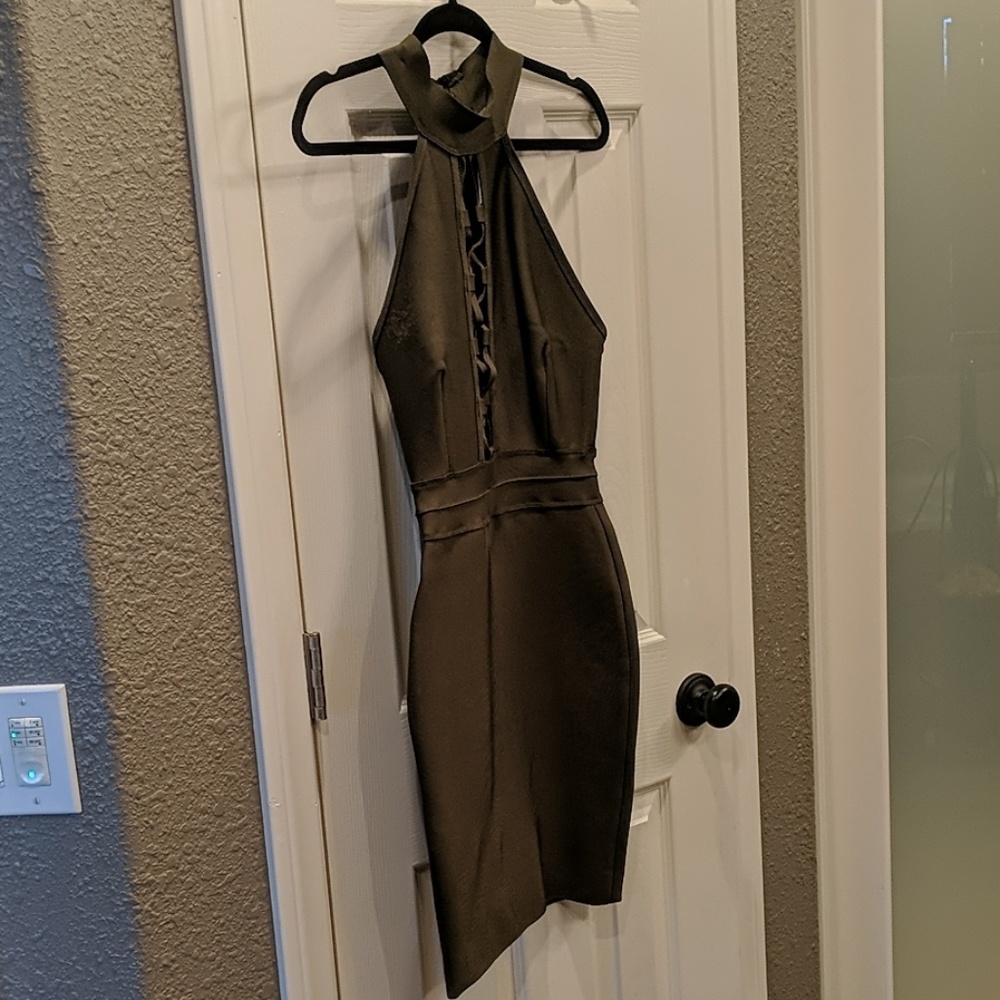 House of CB Army Green Bodycon Dress